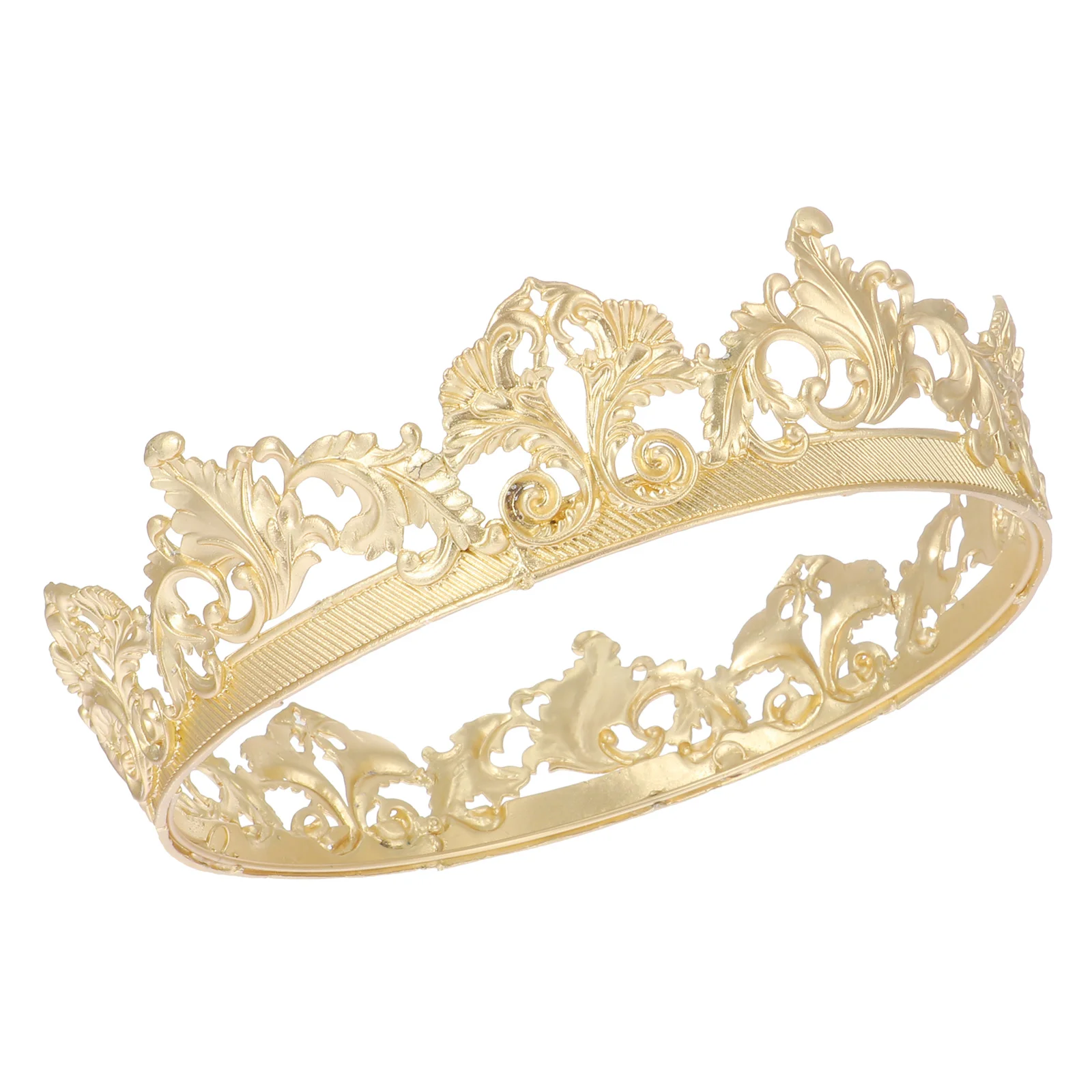 

Men's Queen Crown Performance Prop Universal Royal King Cosplay Golden Women Delicate and