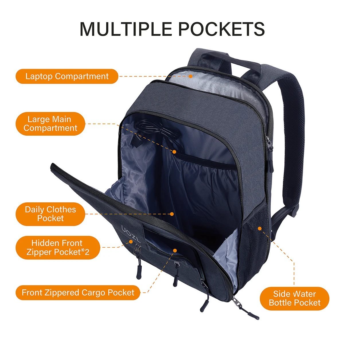 Laptop backpack 14 inch slim expandable large-capacity independent computer  compartment Anti-splash, shock-proof, anti-scratch, - AliExpress 1524