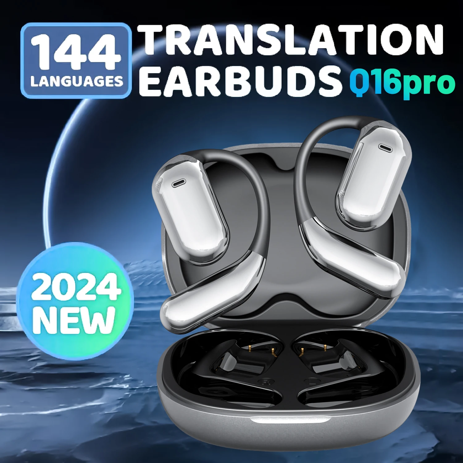 AI Headphones Wireless 144 Language Translation Real Time,ENC Call Headset，Meeting recording Earbuds，for Sports/Workout/Running﻿