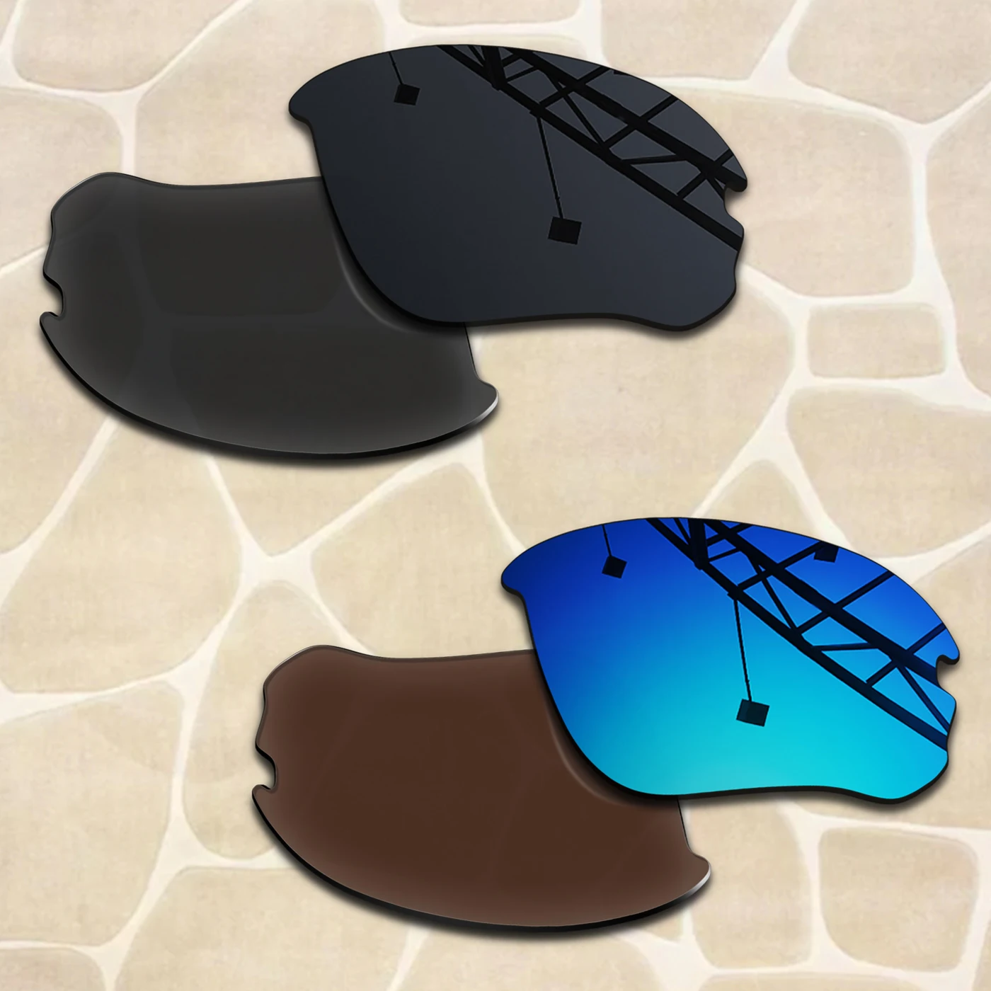 

1.5MM POLARIZED Replacement lenses for Oakley Flak Draft OO9364 67mm, Anti-Scratch & Impact Resistant