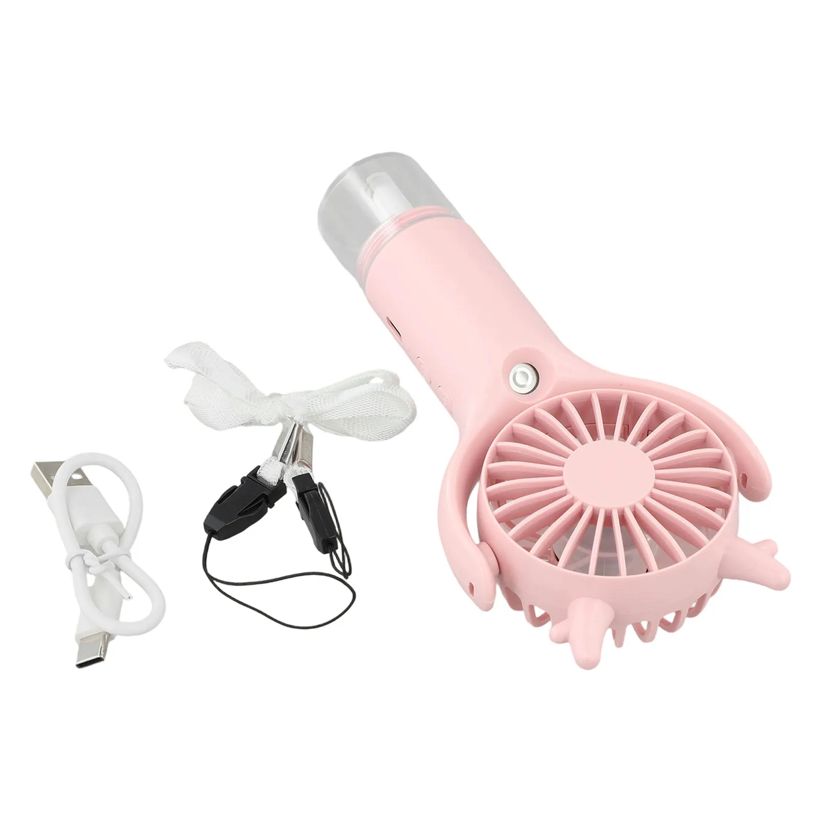 Handheld Rechargeable Mist Fan with Water Spray Portable Cooling Device for Travel Office Desk Home and Outdoor Camping
