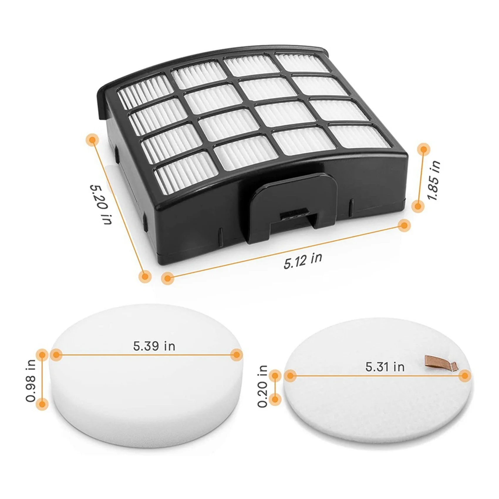 Ersatz filter für Hai-Scheitel punkt duo clean power fin aufrechtes Vakuum az2000, az2000w, az2002, Teil xffkaz2000, xhfaz2000