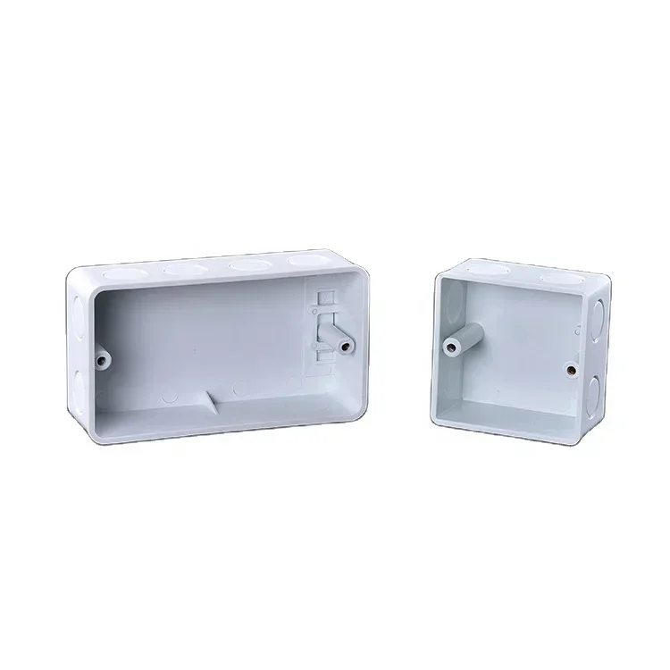 Electric Flame-retarded PC Two Junction Boxes 118 Type Mounted Wall Switch Socket Bottom Box