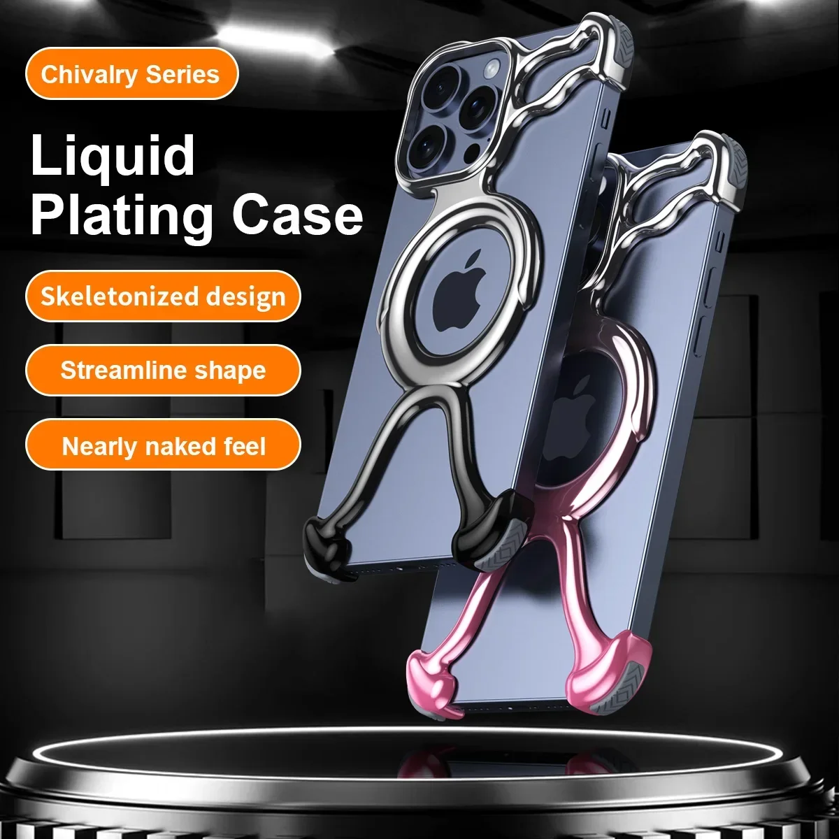 

Для iPhone 16 15 Pro Max Покрытие Полый безрамный магнитный чехол-бампер для iPhone 16 14 13 15 Pro Max Чехол для телефона с рассеиванием тепла