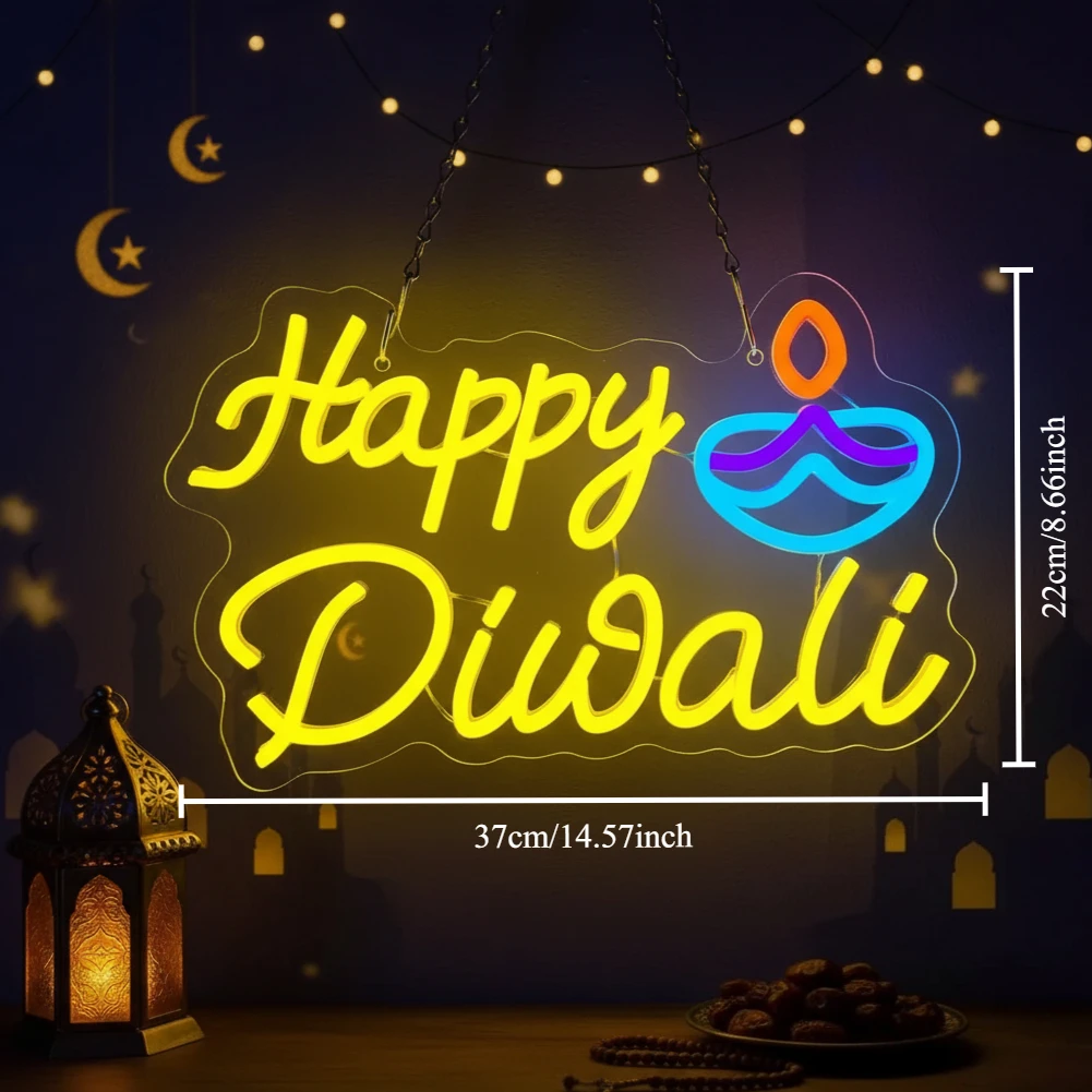 علامة رمضان مبارك النيون - ديكور حائط LED على شكل قمر إسلامي قابل للتعتيم 2026 ضوء عيد مبارك لغرفة النوم هدية رومضان مثالية للأطفال #4