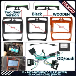 For 2005-2009 BENZ C /GLK CLASS (W209) 9INCH DVD Stereo audio screen multimedia video CD player MP3 MP5 CD cables Harness frame