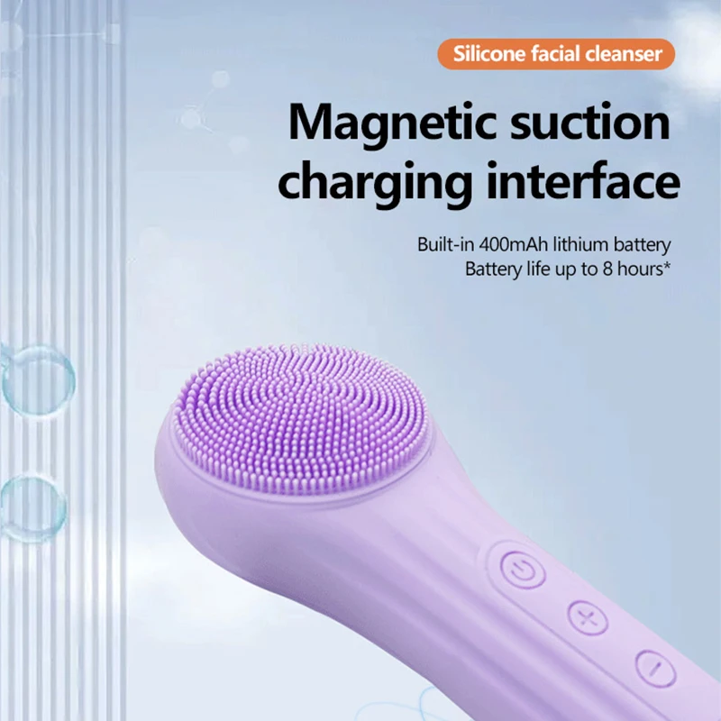 얼굴 세탁기 방수 실리콘 브러시 초음파 얼굴 마사지 깊은 기공 전기 청소 브러시