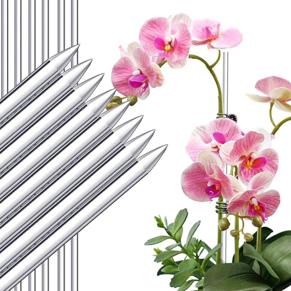 

30pcs 15.6inch Plant Support Stakes Acrylic Transparent Garden Accessories Stem Support Pole Climbing Scaffold
