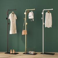 Place Saving Clothes Rack Golden Minimalist Shelfs Home Modern Clothes Hanger Stand Closets Nordic Furniture