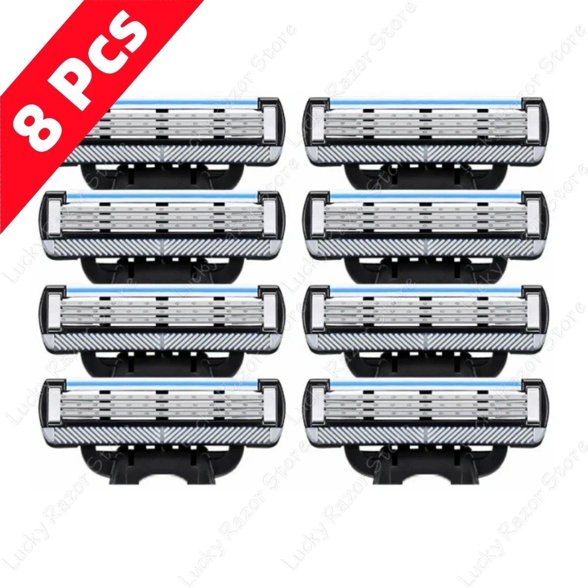 New Stainless Steel Blade Sharp 3 Layer Safety Razor for Mach 3 Manual Razor Blades Replacement Refills Blades