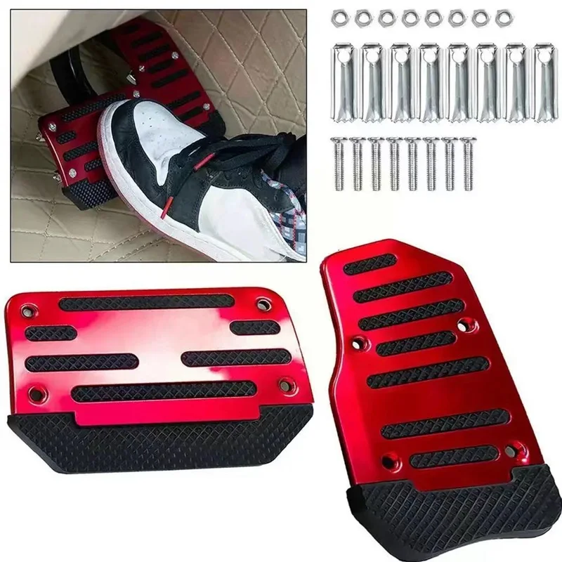 Universal Car Foot Pedal Modified Brake Throttle Clutch Aluminum Alloy Metal Foot Pedal Anti-Slip Pad Stainless Steel Type Tools