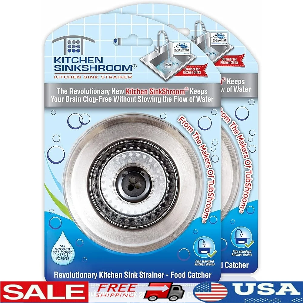 

Революционная корзина для ситечка для раковины без засорения, комплект из 2 предметов, защита для кухонного слива из нержавеющей стали, легко чистящиеся прочные аксессуары