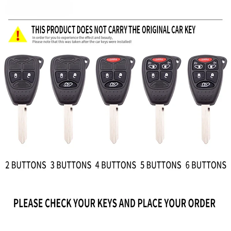Car Key Case Cover for Chrysler JEEP DODGE 200 300c Aspen Sebring Compass Liberty Patriot Wrangler Avenger Durango Caliber Nitro