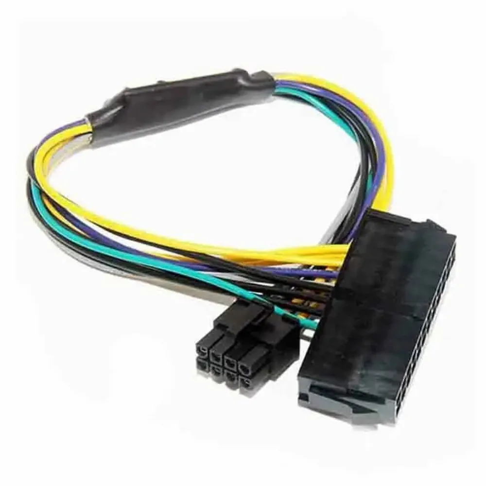 30cm ATX 24Pin to 8Pin PSU Power Adapter Cable Motherboard Replacement Cord for DELL Optiplex 3020 7020 9020 Precision T1700