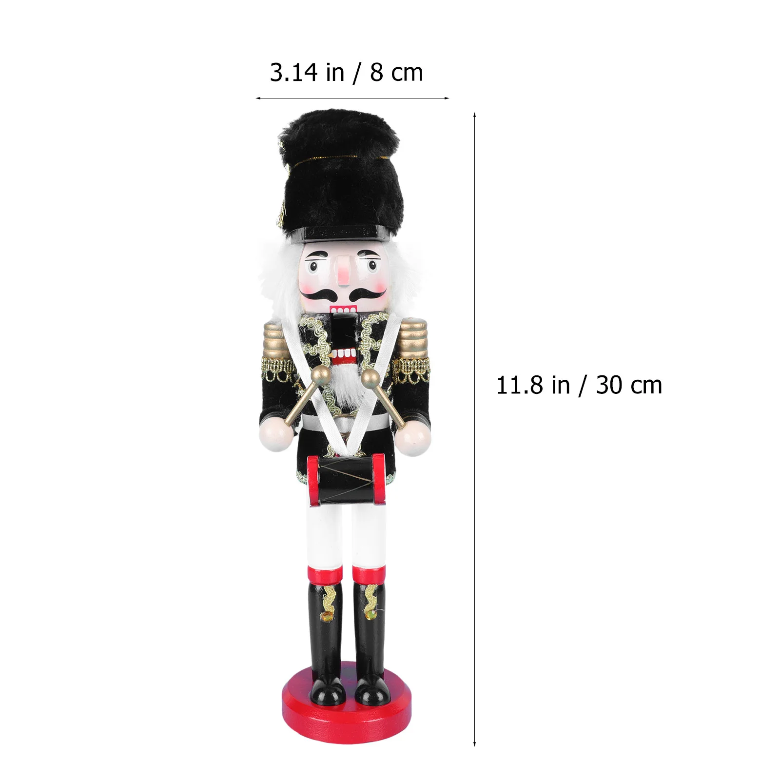 

1Pcs Wooden Nutcracker Soldier Decorative Ornament Classic Style Xmas Birthday Desktop Festival Decor Walnut Soldier