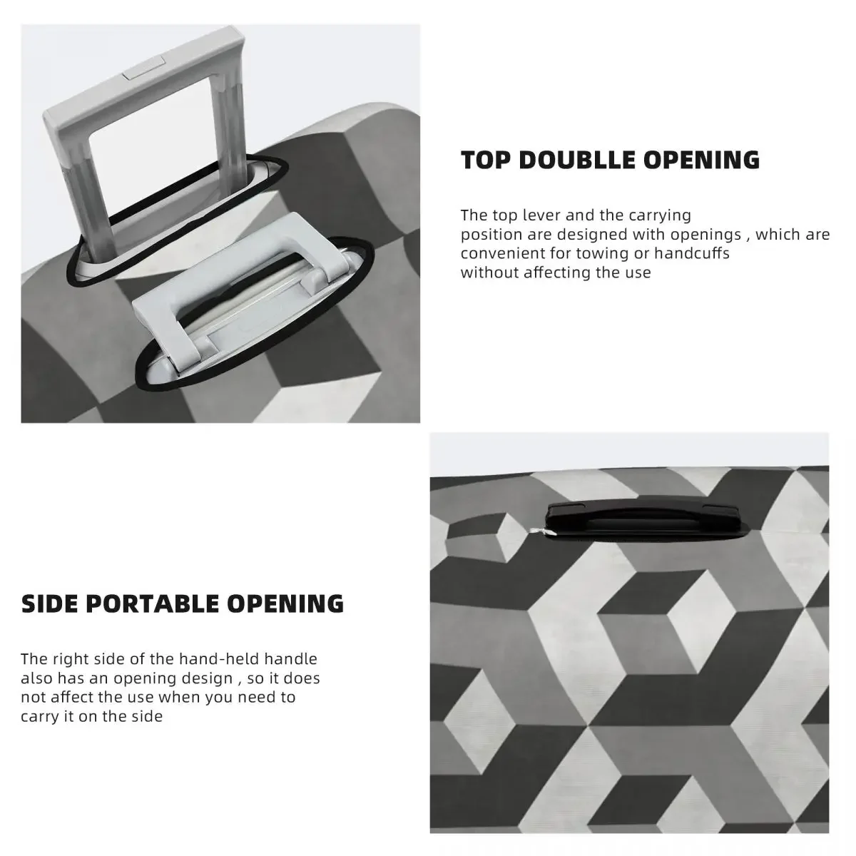 Geometric  Pattern Print Luggage Protective Dust Covers Elastic Waterproof 18-32inch Suitcase Cover Travel Accessories