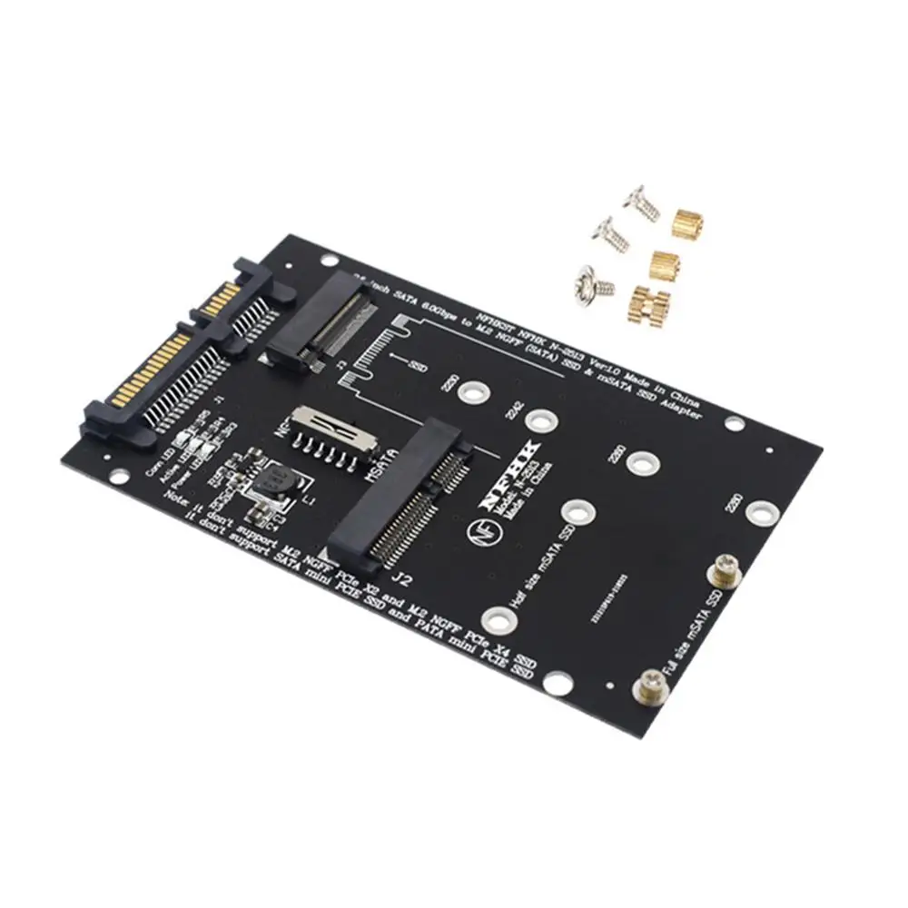 Msata To Sata Adapter 2.5 Inch M2 To Sata Adapter Board 60Gdps M2 SSD Adapter M.2 NGFF Sata And Msata SSD Adapter For PC