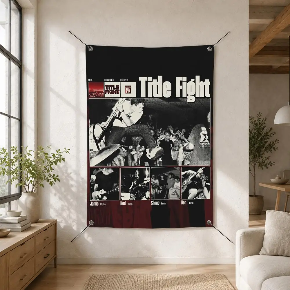 Rock T-Title Fight Band Flags Custom Camping Outdoor Garden Room Bedroom Decor Party Backdrops Wall Art Family Gifts