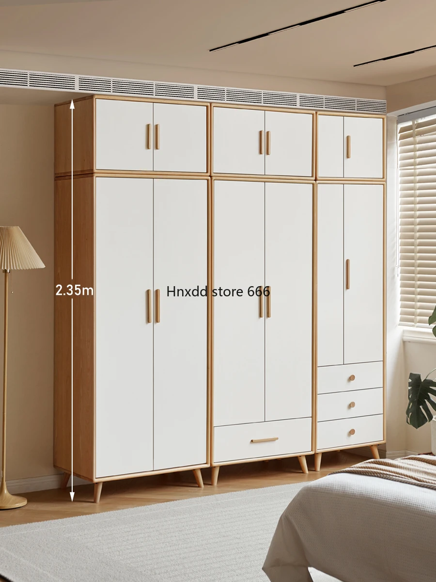 

Home Bedroom Clothes Storage Locker White Log Wardrobe