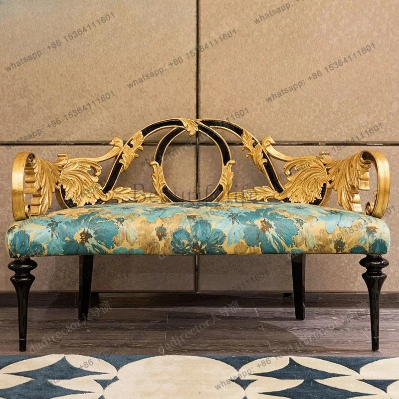 Italian medieval leather art court bedside stool household simple carved shoe changing stool