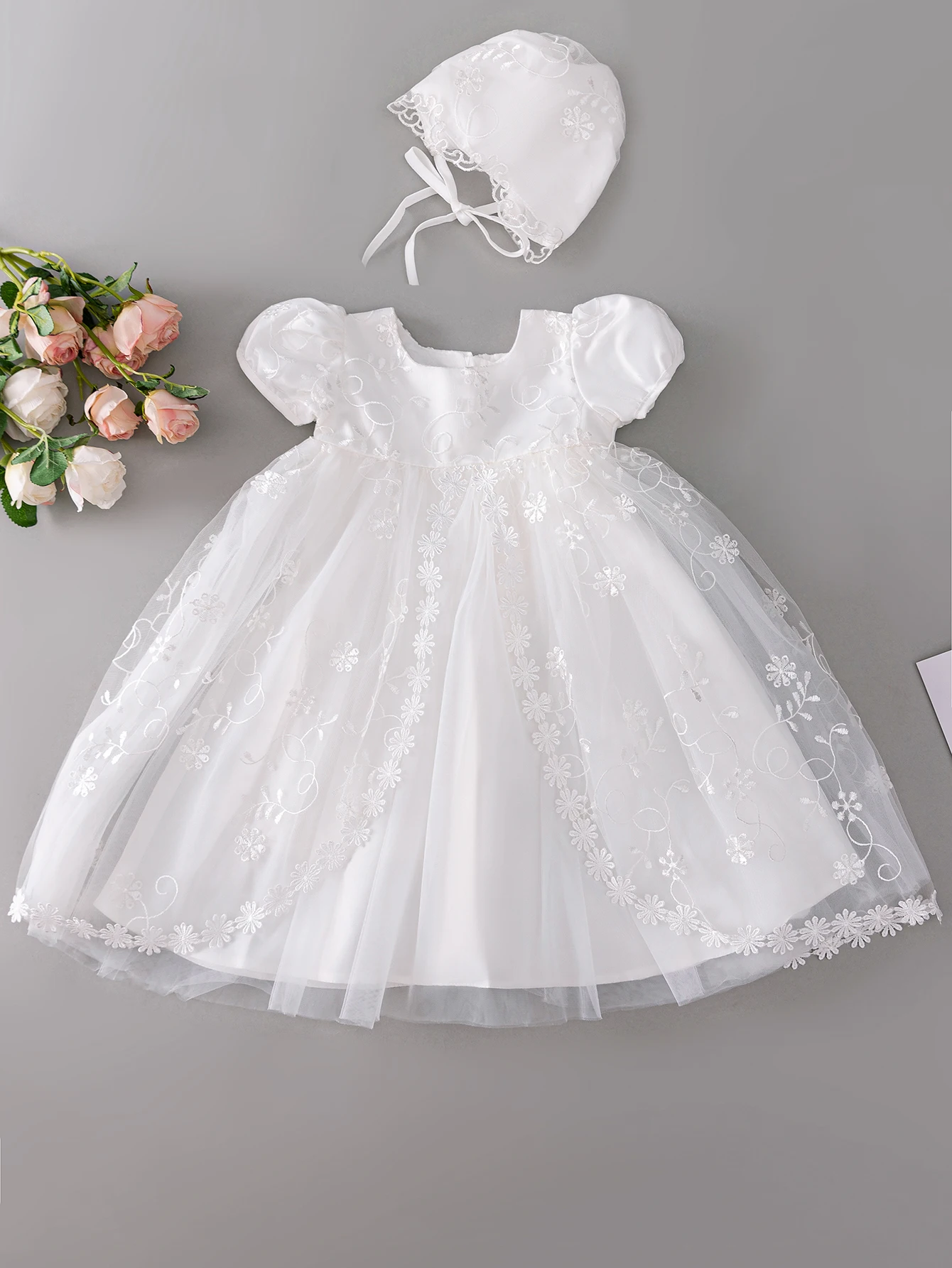 New Arrival Elegant Embroidered Ball Gown Baby Girls Dress Birthday Party Special Occasions Latest Style Evening Dress