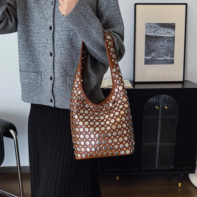Designer Geometrische Umhängetasche Für Frauen Top Marke Handtasche Luxus Glänzende Niet Handgemachte Abend Clutch Tasche Mode Party Geldbörse – Detail 10
