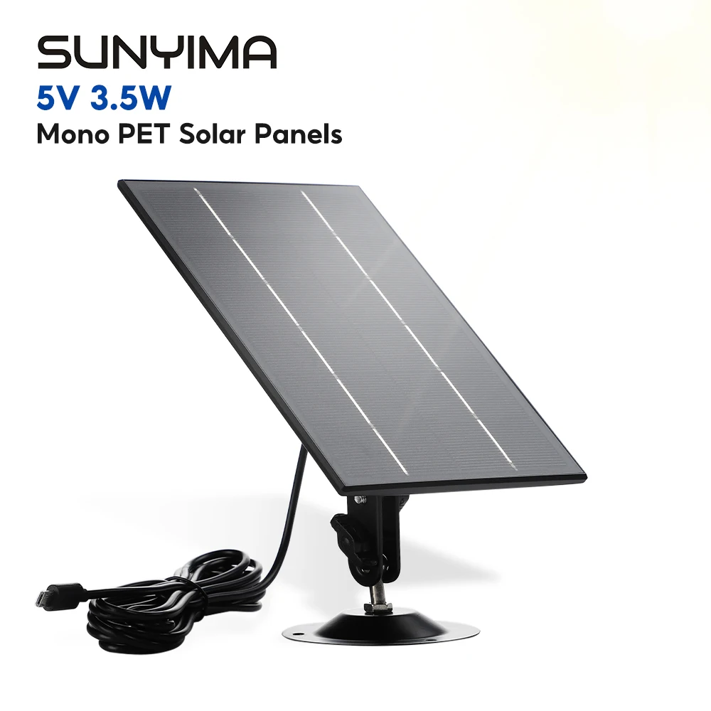 

1pcs SUNYIMA 5V3.5W Monocrystalline PET Solar Panel 173*121 Monocrystalline 156 Cells Waterproof Solar Cells