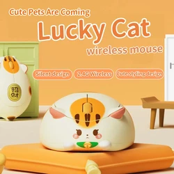 Cute Wireless 2.4G Portable Mute Mouse Cartoon Pets Design Ergonomic Optical Desktop Laptop Gaming Mice For Child Girls Gifts