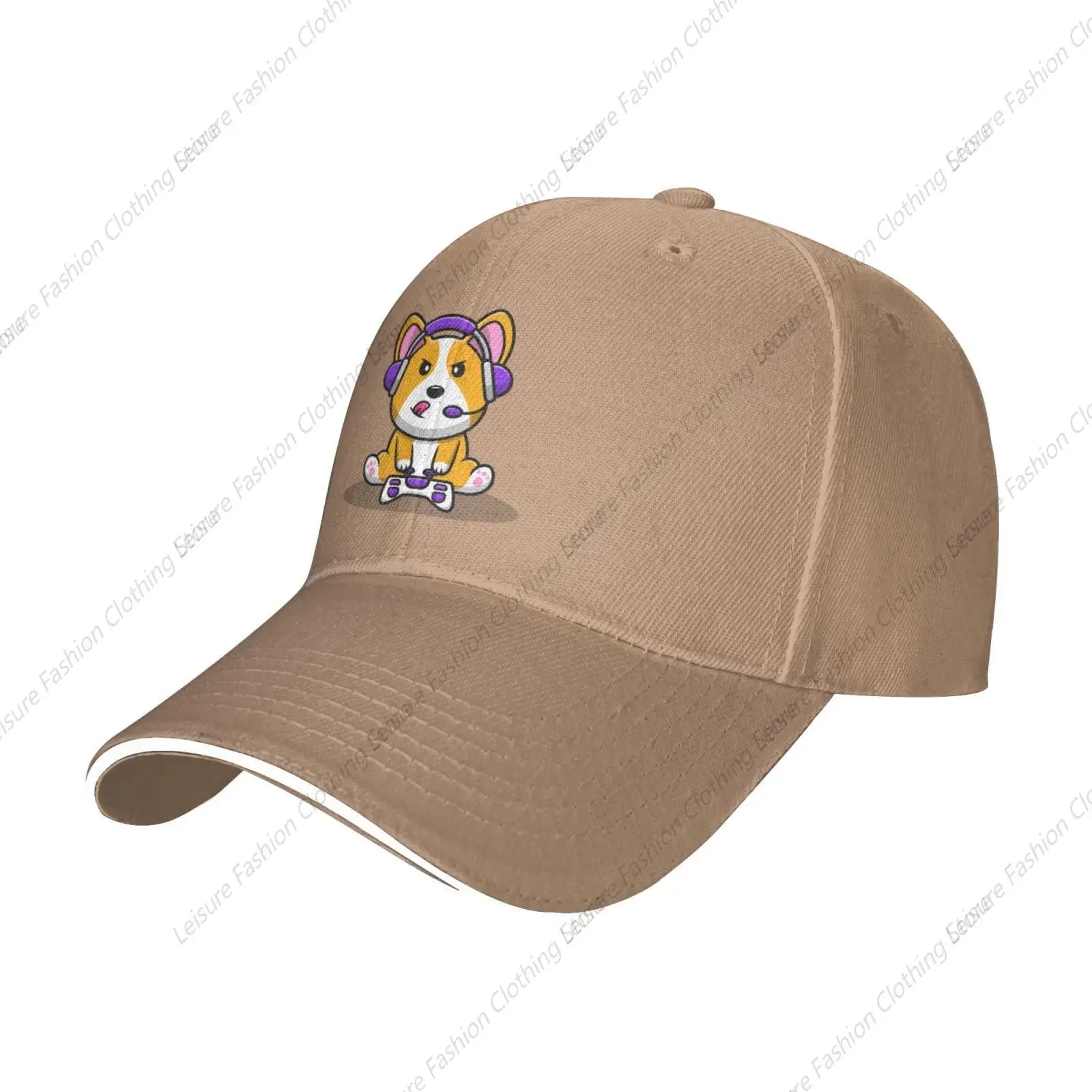 Cute Dog Playing Games Baseball Cap Women Men Hats Adjustable Truckers Sun Hat Golf Caps