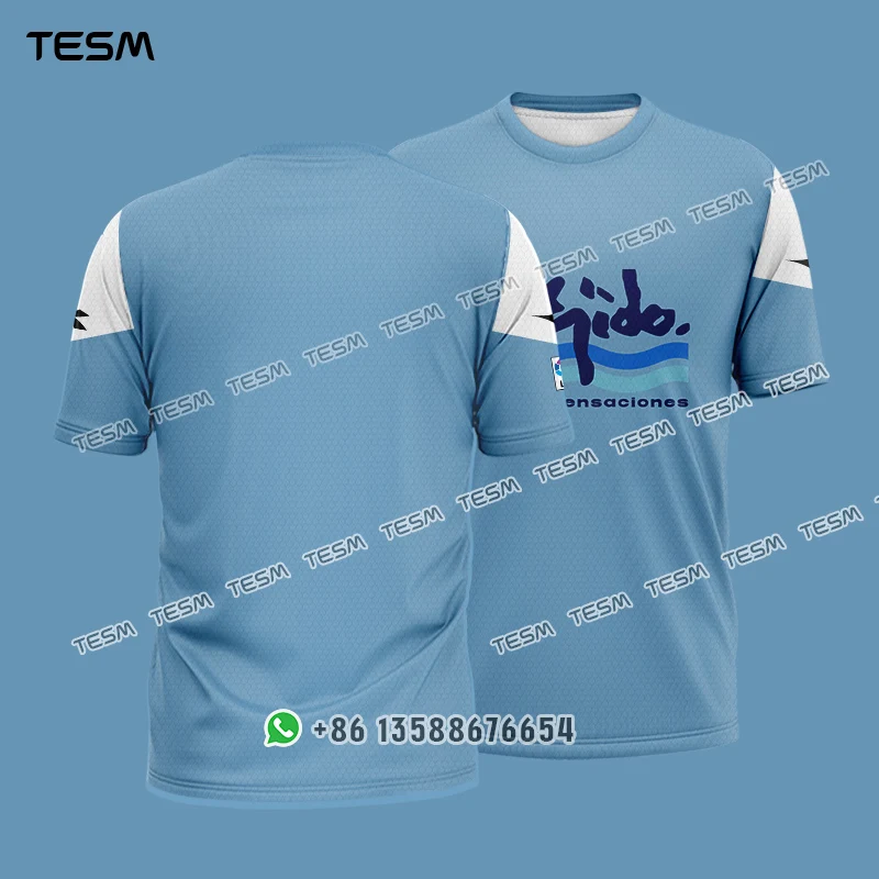 TESM – t-shirt de sport unisexe en tissu confortable et respirant, maillot d'entraînement d'équipe imprimé, ample et décontracté, manches courtes
