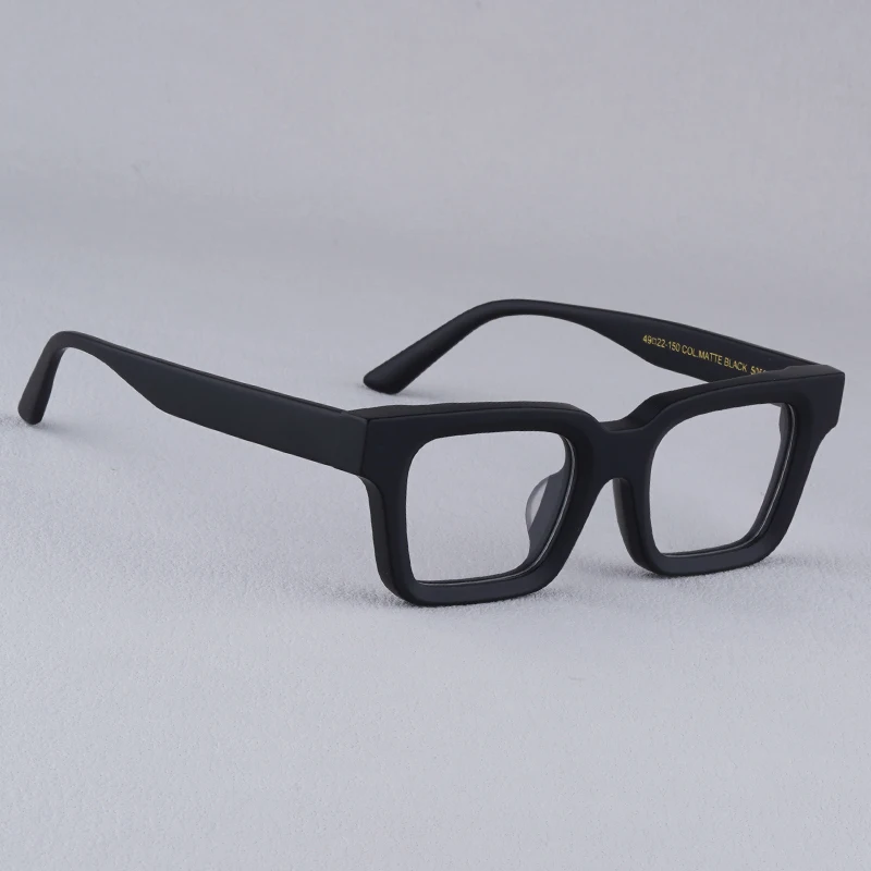 Fashion Large Square Thick Frosted Acetate Glasses Frame Women Wide Retro Prescription Men Vintage Eyeglasses