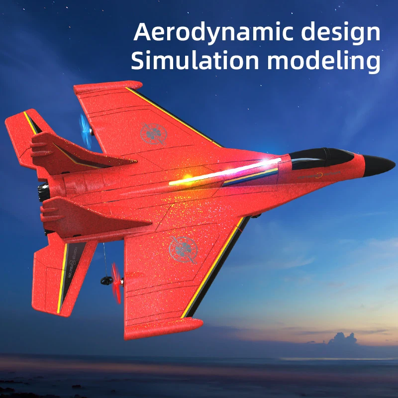 SU35 RC Samolot 2.4G 2CH Duży Samolot 440mm Stałopłatowy Myśliwiec Ze Światłami LED Zdalnie Sterowany Latający Szybowiec Zabawki Zewnętrzne Dla