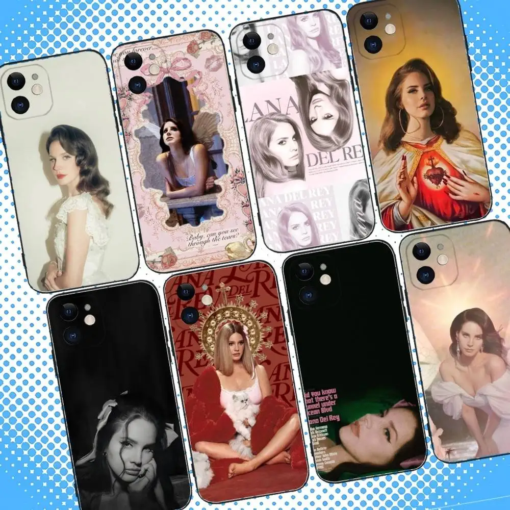 

L-Lana Del Rey Bluebird Phone Case For iPhone 17,16,15,14,13,12,11,Pro,Max,Plus,Air,X,XS,XR,SE,8,7,Mini,Soft Black Case