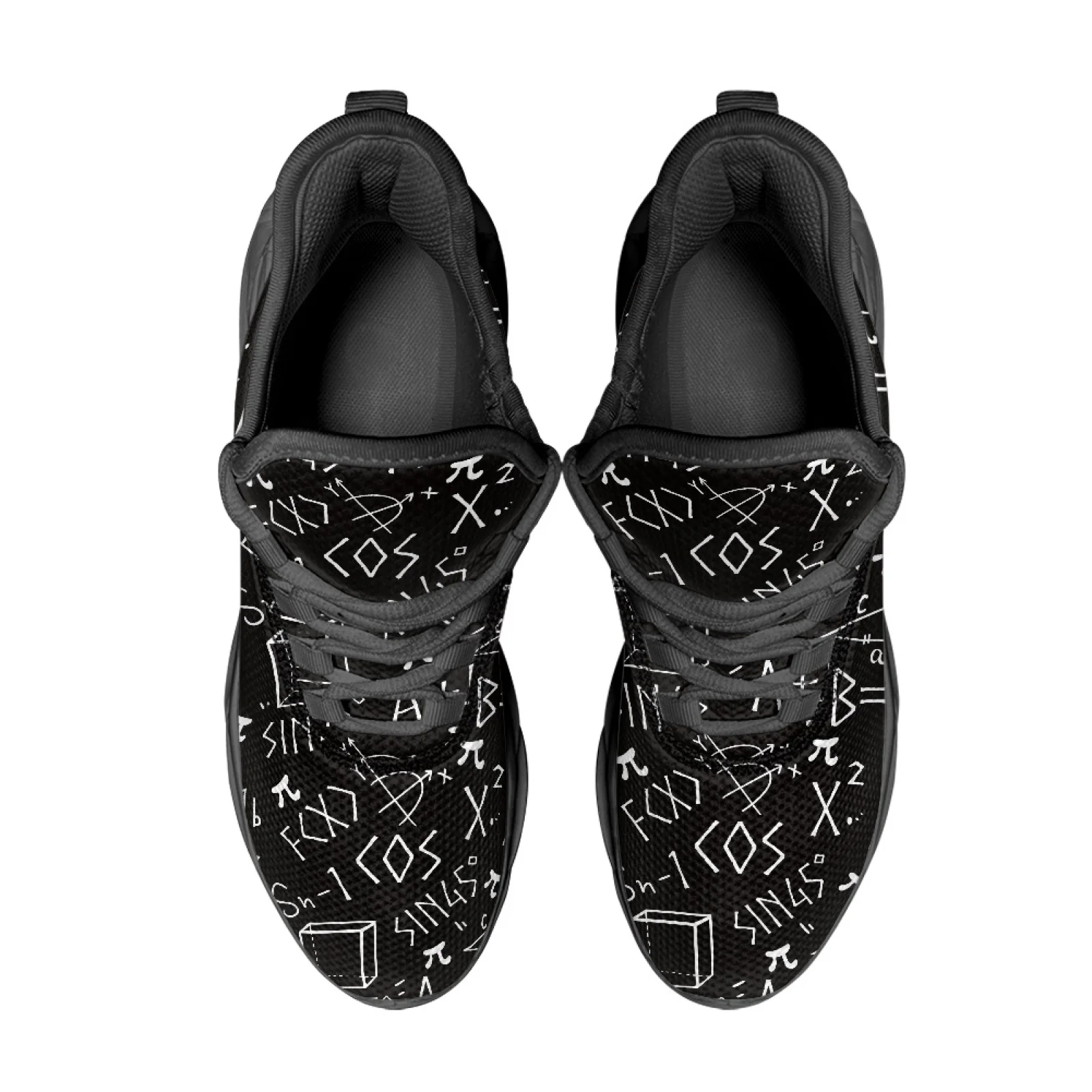 PENSTROLL Breathable Men's Fashion Sneakers Lightweight Running Blade Sneakers for Outdoor Girls White Math Symbols