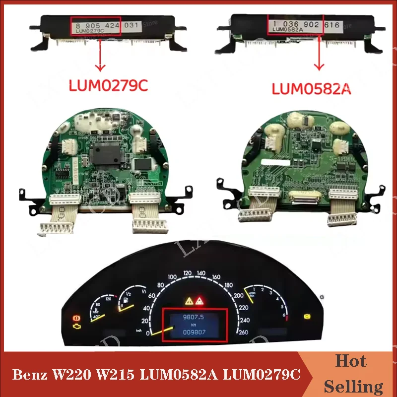

LUM0582A LUM0279C Original LCD Display Screen For Mercedes Benz S500 S55 CL500 Class W220 W215 Class Dashboard LCD