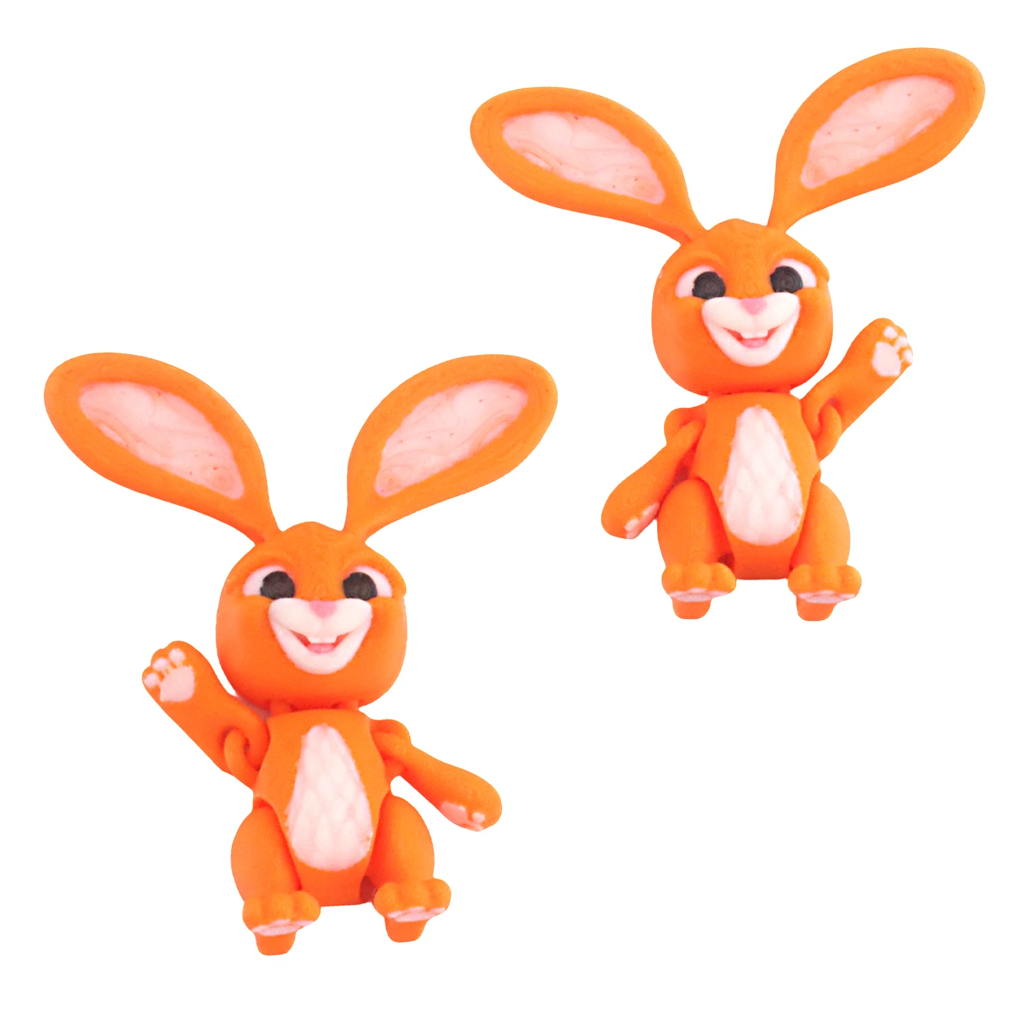 

Cute 3D printed posing rabbit statue, perfect desk companion, finger decompression toy statue