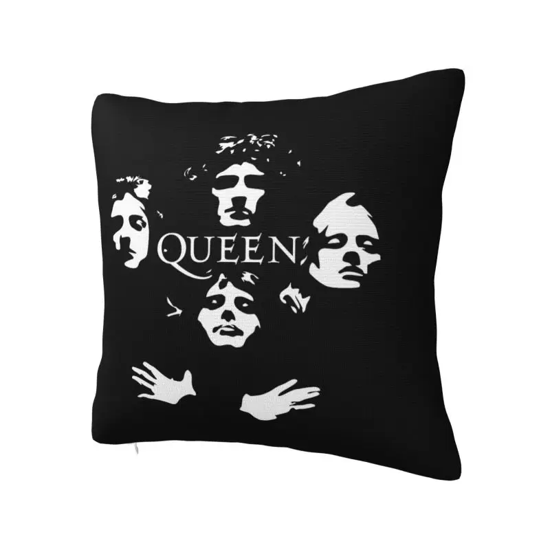 Custom Fashion Freddie Mercury Queen Band Cushion Cover 45x45cm Velvet Throw Pillow for Sofa Square Pillowcase Home Decor