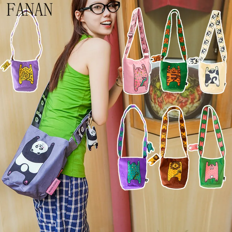 

2026 New Sweet and Cute Original Design Casual Crossbody Bags for Women Kawaii Girls Round Bucket Tote Bag