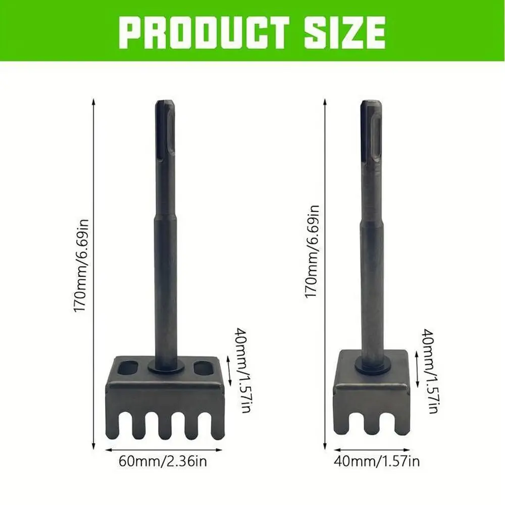 Multifunctional Enlarging Tool Electric Hammer Hole Bit rectangle Accessories for Wall Slotting Heavy-Duty Square Hole Punch