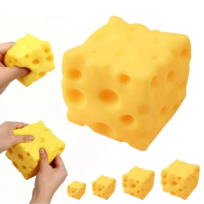 Simulierter Käse-Schnuller mit langsamem Rückprall für Büro-Entspannung, Deko-Objekt zum Entspannen, Entstressen und Kneten