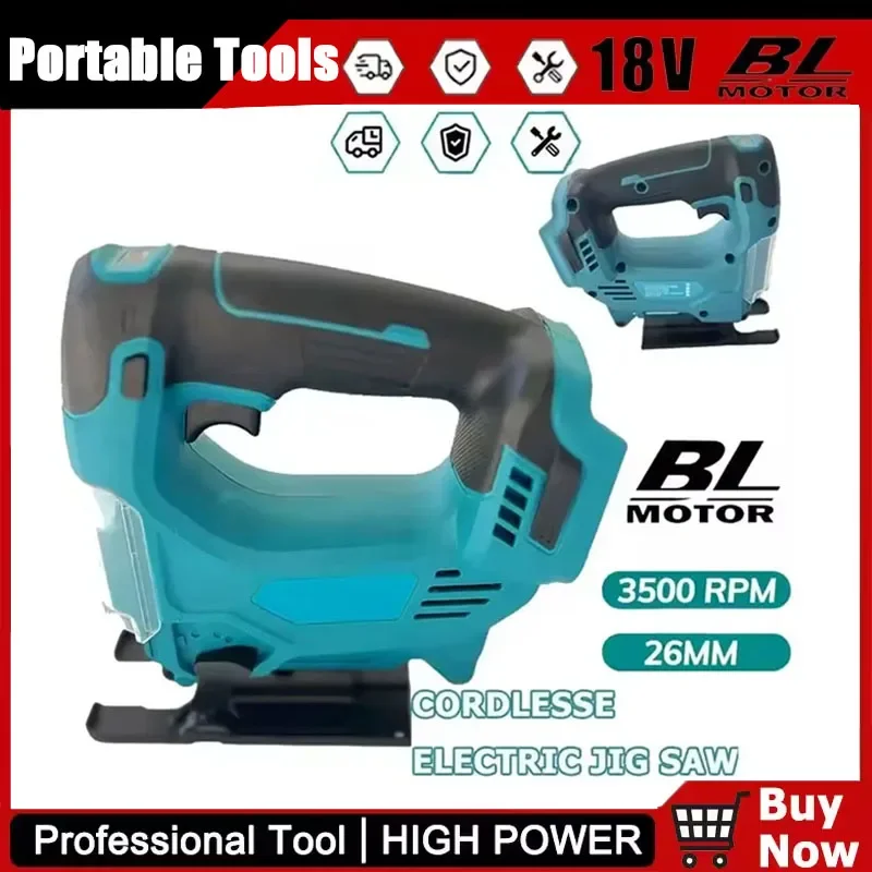 

For Makita Portable Cordless Jigsaw Electric Tool Woodworking Multi-Function Design Compatible Tools with 18V Battery