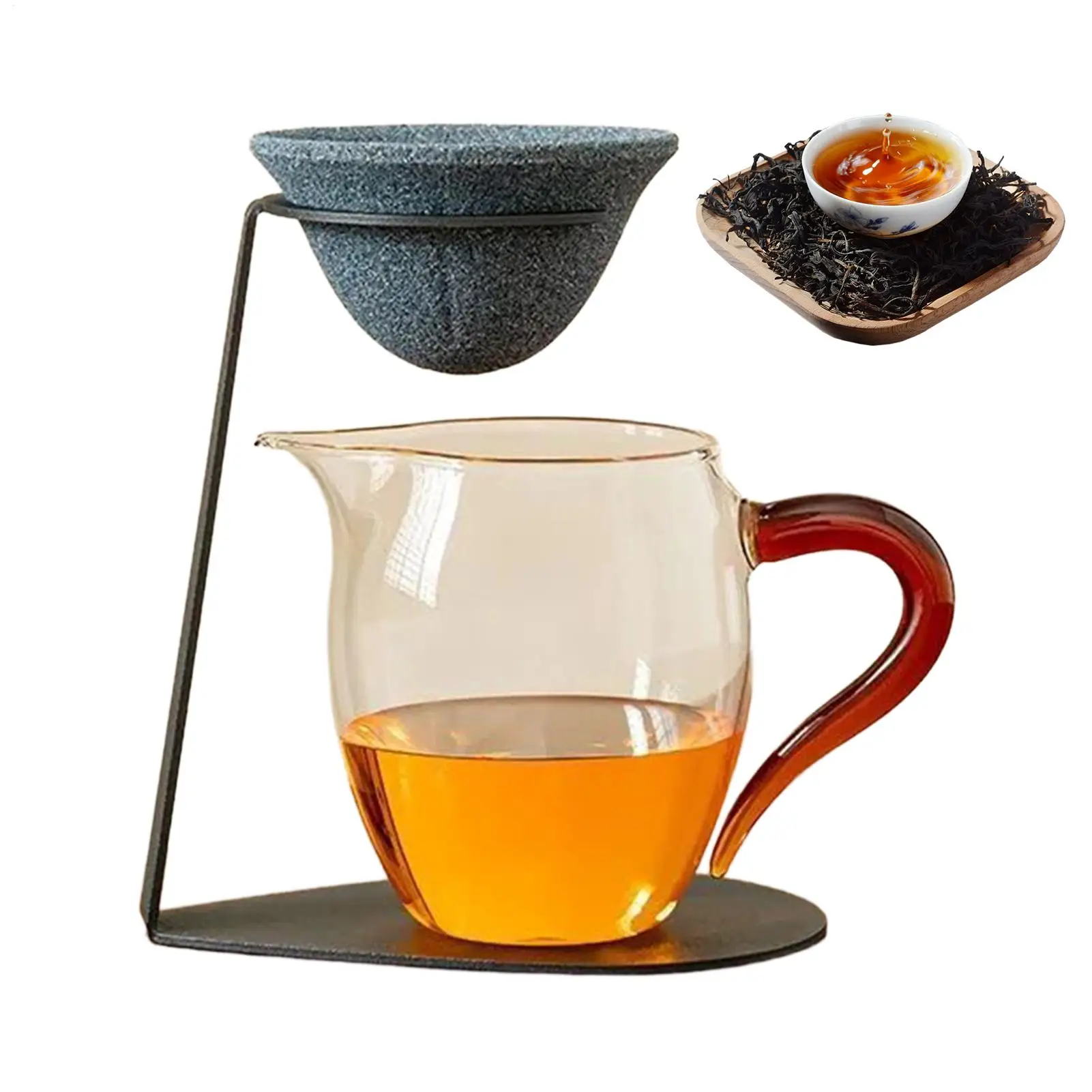 Heat Resistant Ceramic Microporous Filter Tea Strainer Set Multifunctional Coffee Filter Cup Suitable for Brewing Tea and Coffee