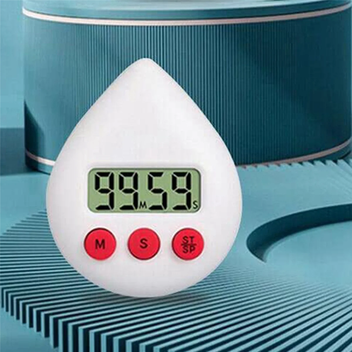 A72P 2X Digital Bathroom Clock Waterproof Shower Clock Timer Temperature Humidity Visual Countdown Timer Wall Clock White