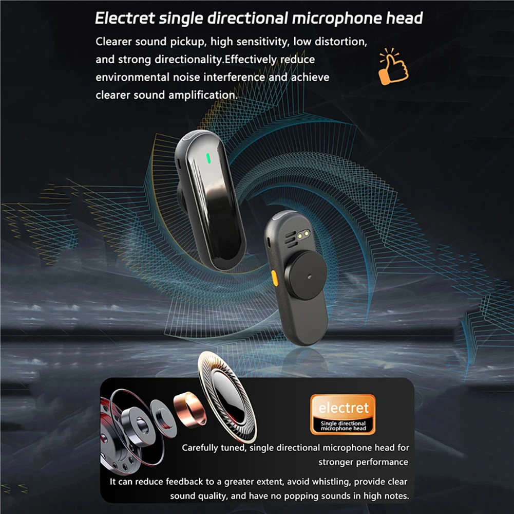 مكبر صوت محمول مع ميكروفون Lavalier ومكبر صوت لاسلكي للمعلمين والمسنين وأدلة جولة المدربين Portable Voice Megaphone with Lavalier Microphone Audio Amplifier Wireless Speaker #6