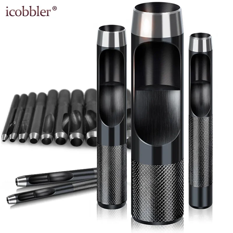 1-25mm Leather Hollow Hole Punch Tool Cutter Working for Belt Strap Waist Watch Band Plastic Wood DIY Puncher