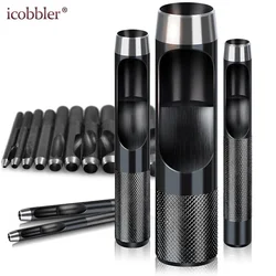 1-25mm Leather Hollow Hole Punch Tool Cutter Working for Belt Strap Waist Watch Band Plastic Wood DIY Puncher