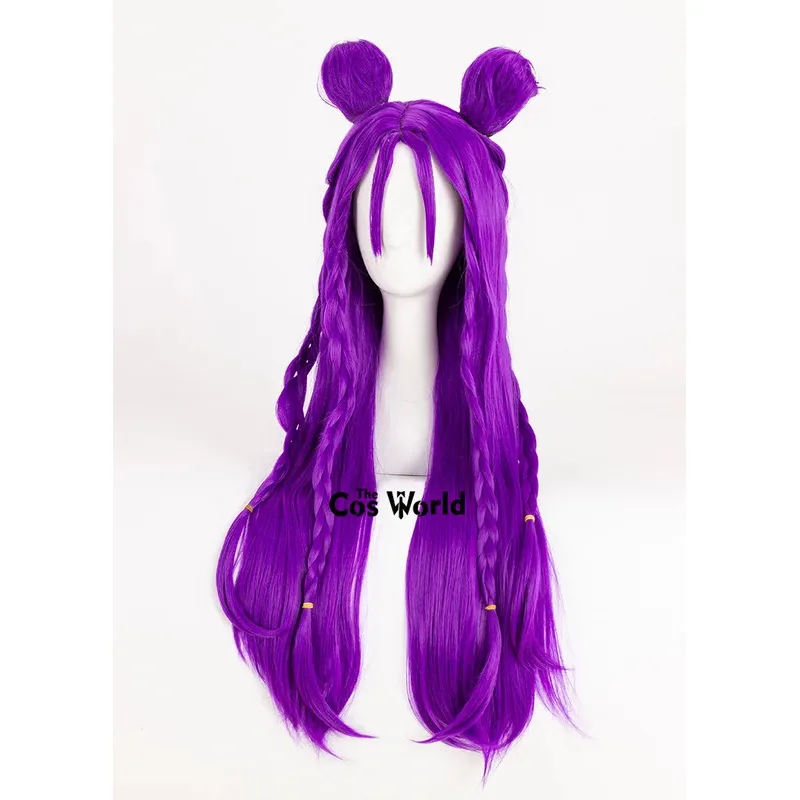 Zizi 2025 LOL KDA Group Kaisa 100 سنتيمتر ألعاب مستقيمة طويلة هالوين تأثيري الباروكات الشعر الاصطناعية + غطاء شعر مستعار