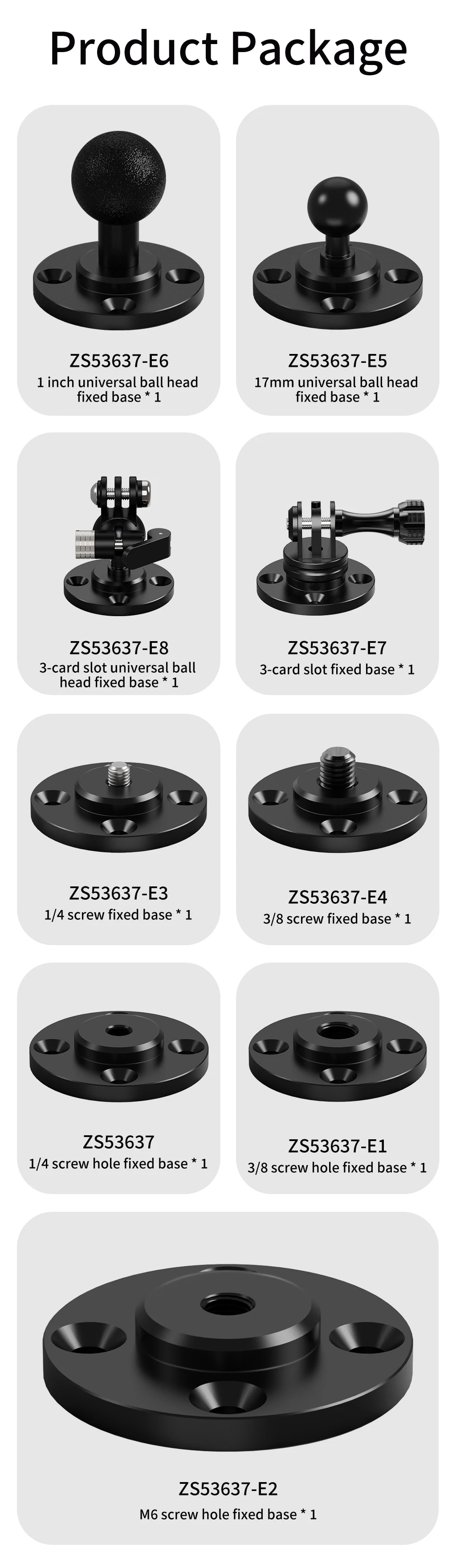 Kamera Stativ Basis Adapter 1/4 3/8 M6 Loch Aluminium Feste Platte Wand Halterung für DSLR GoPro Magic Arm Projektor Monitor Halterung – Detail 25