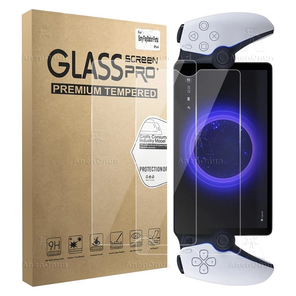 

2 Pack PS Portal HD Screen Protector Glass 9H Hardness Anti-Scratch Anti-Fingerprint Bubble-Free 2.5D Curved Edge Tempered Film