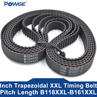 POWGE 5PCS XXL Timing belt B118 B120 B123 B124 B126 B131 B148 B149 B150 B152 B154 B156 B158 B159 B160 B161  Width 5-30mm Rubber